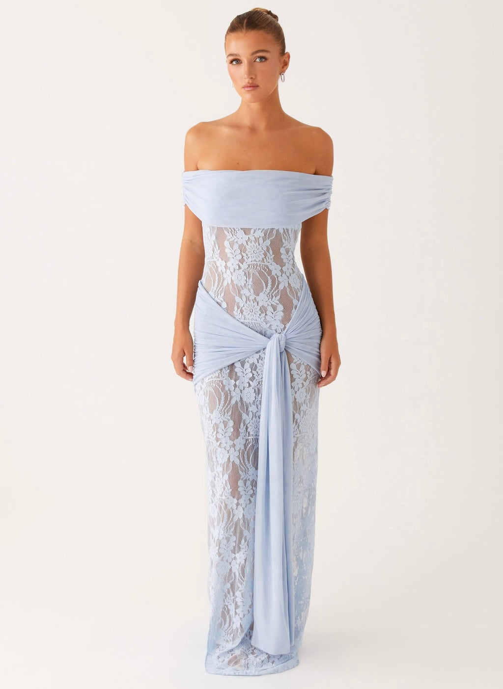 Gracie Twist Maxi Dress - Blue