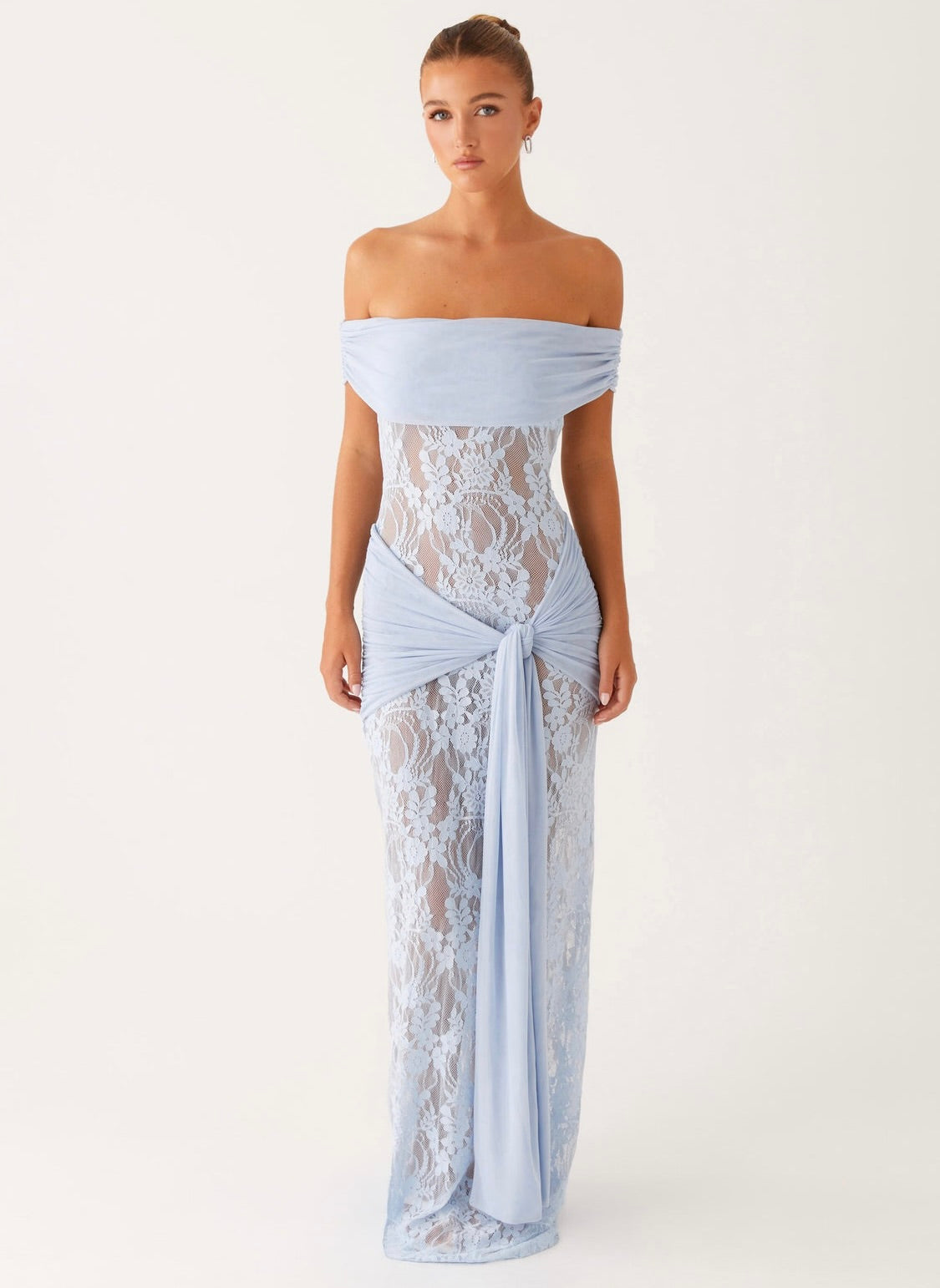 Gracie Twist Maxi Dress - Blue