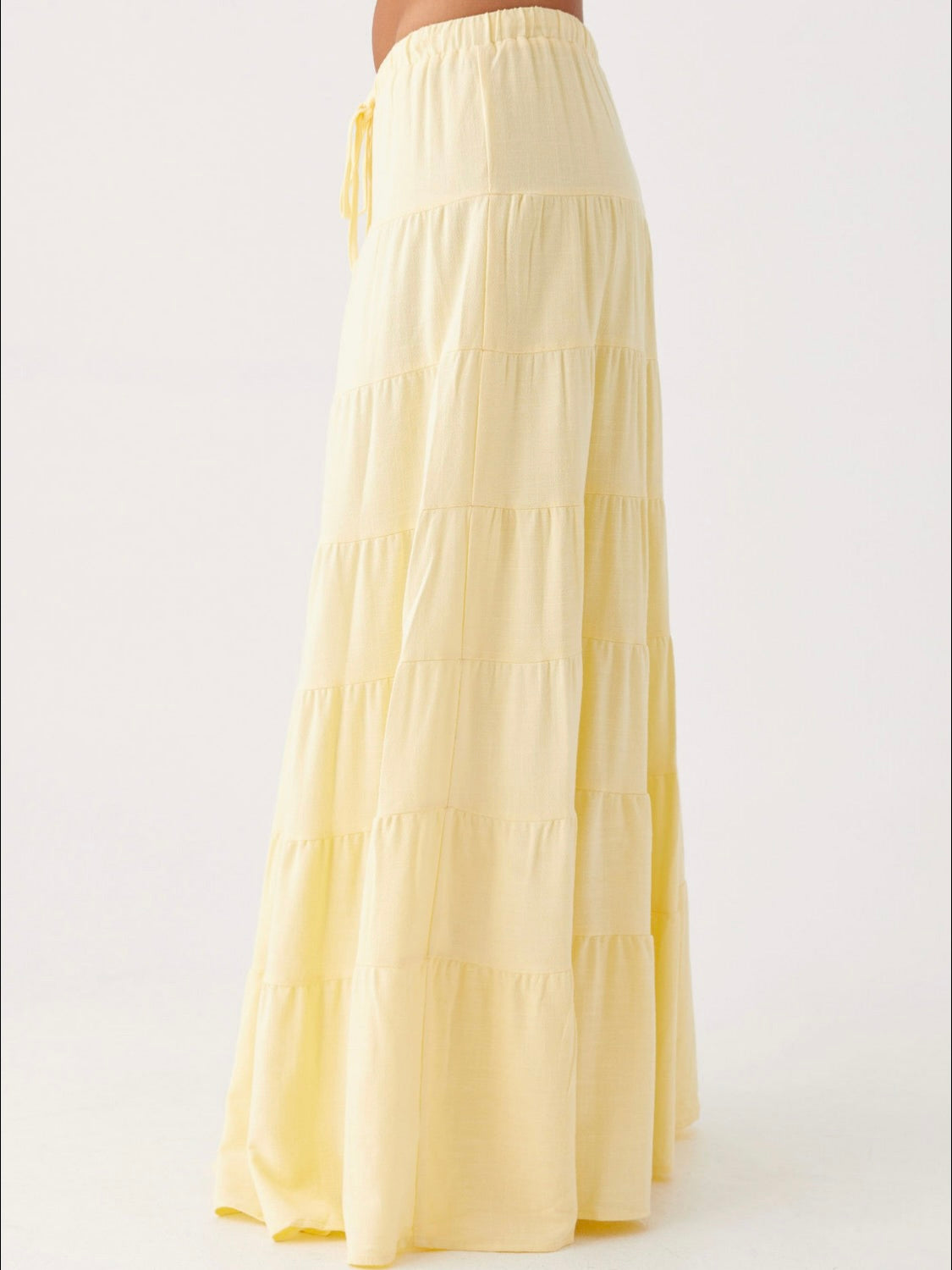 Mariella Linen Maxi Skirt - Yellow
