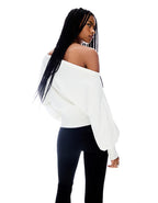 Aurelia Asymmetric sweater - White