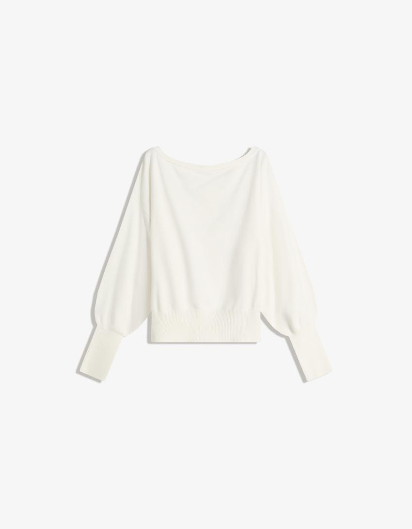 Aurelia Asymmetric sweater - White