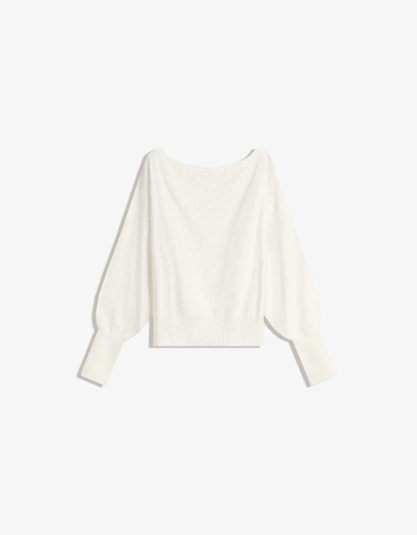 Aurelia Asymmetric sweater - White