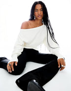 Aurelia Asymmetric sweater - White