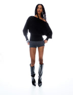 Aurelia Asymmetric sweater - Black