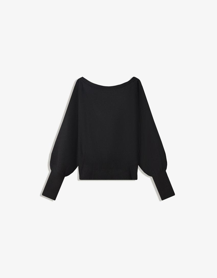 Aurelia Asymmetric sweater - Black