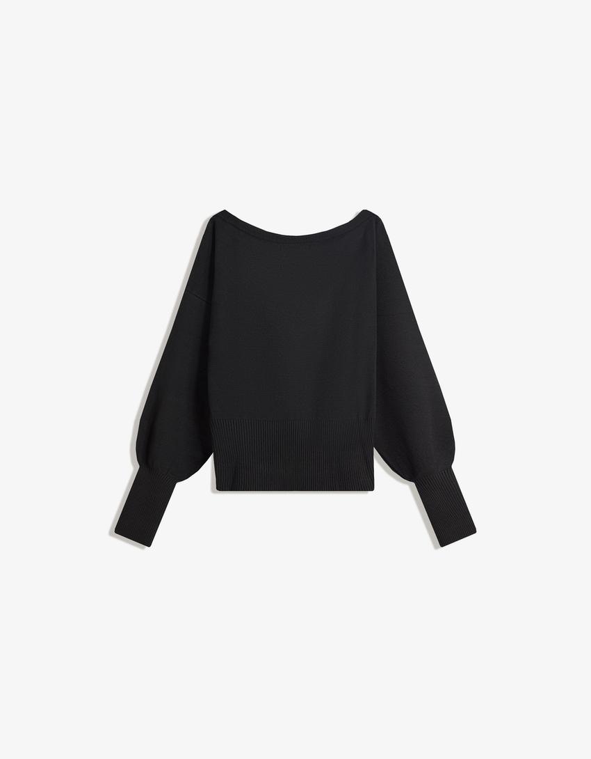 Aurelia Asymmetric sweater - Black