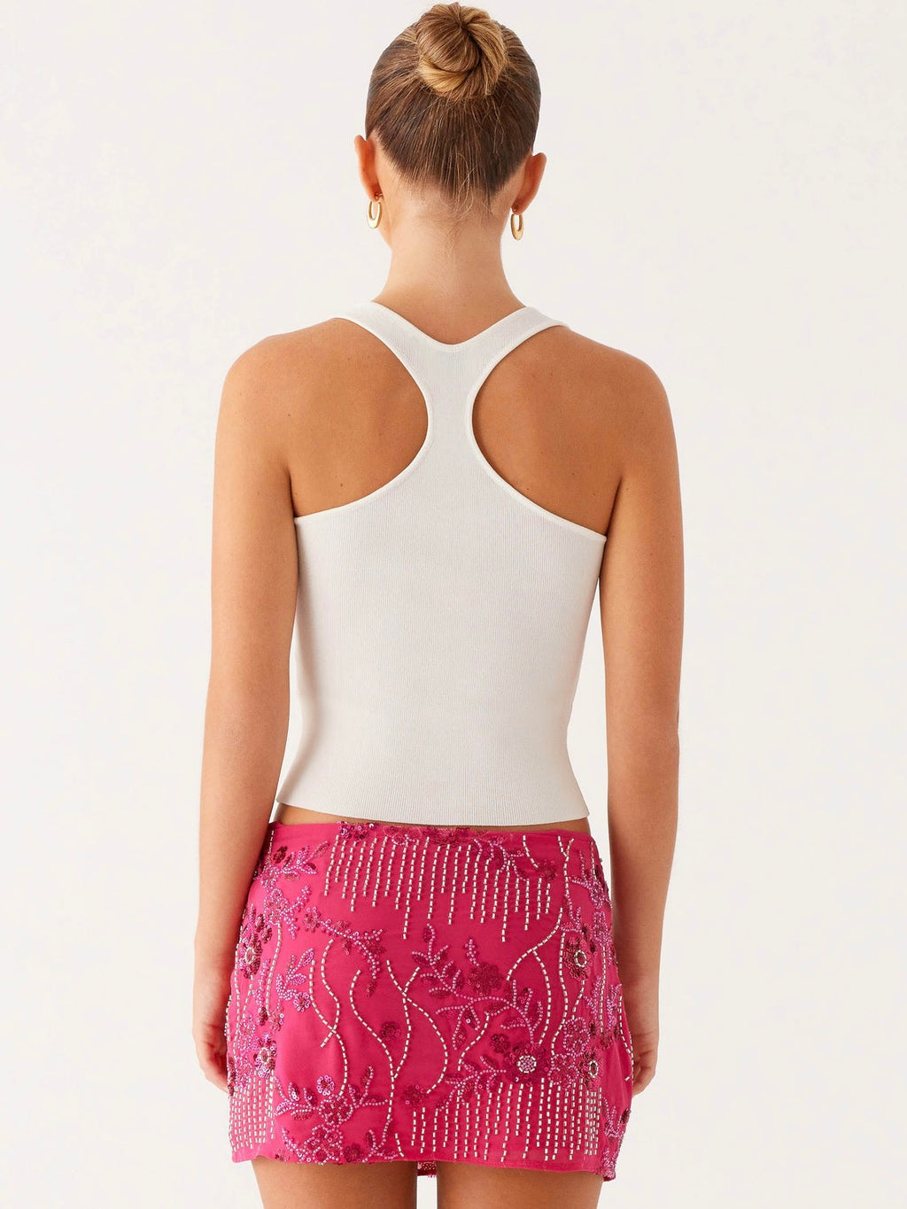Adored By You Mini Skirt - Fuchsia