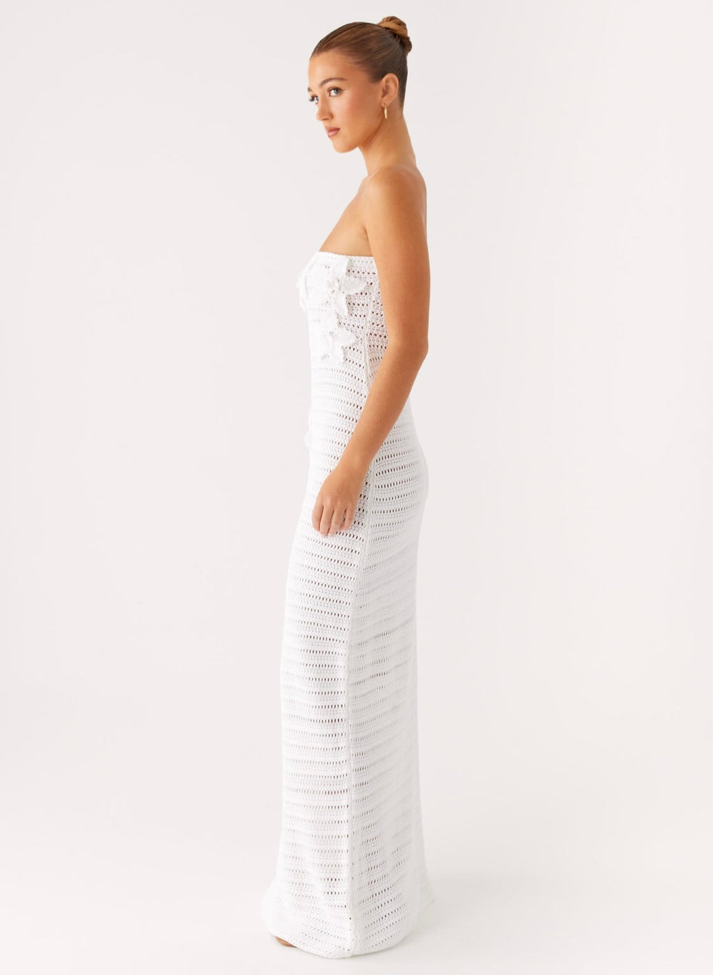 Diaz Crochet Maxi Dress - White