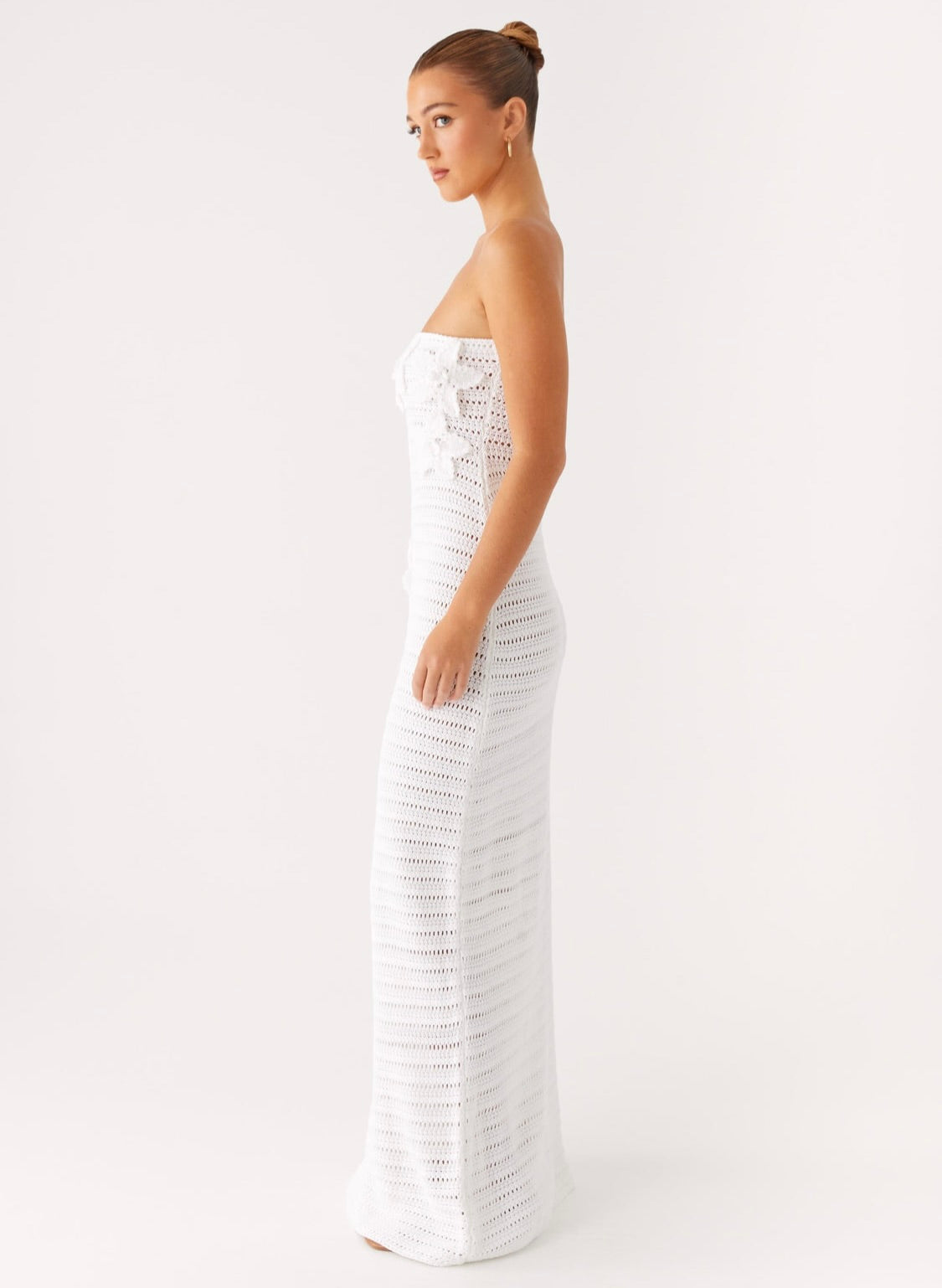 Diaz Crochet Maxi Dress - White