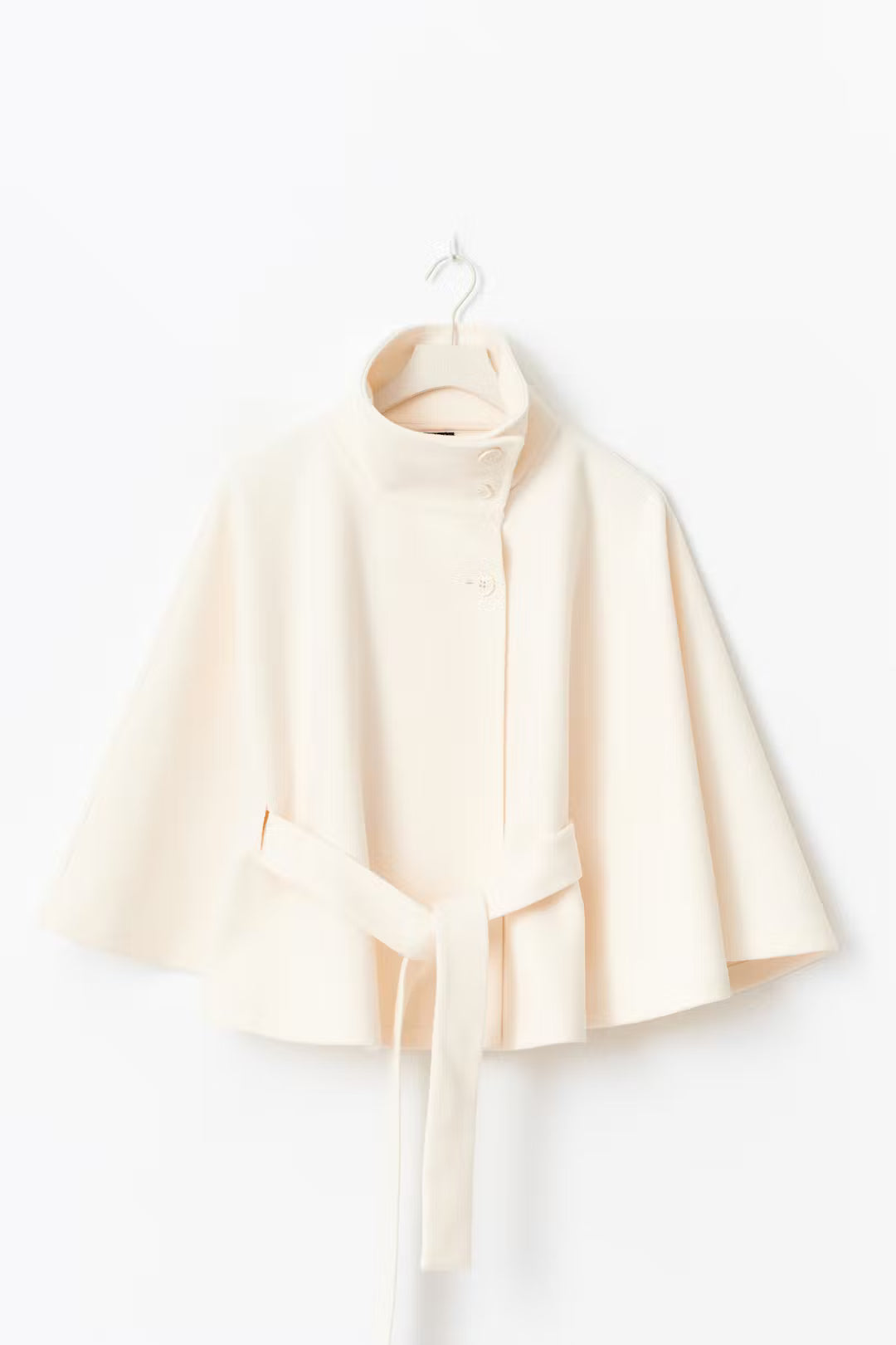 Lienna Belt Cape Jacket - White