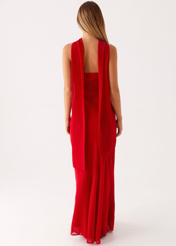 Under The Pagoda Maxi Dress - Red