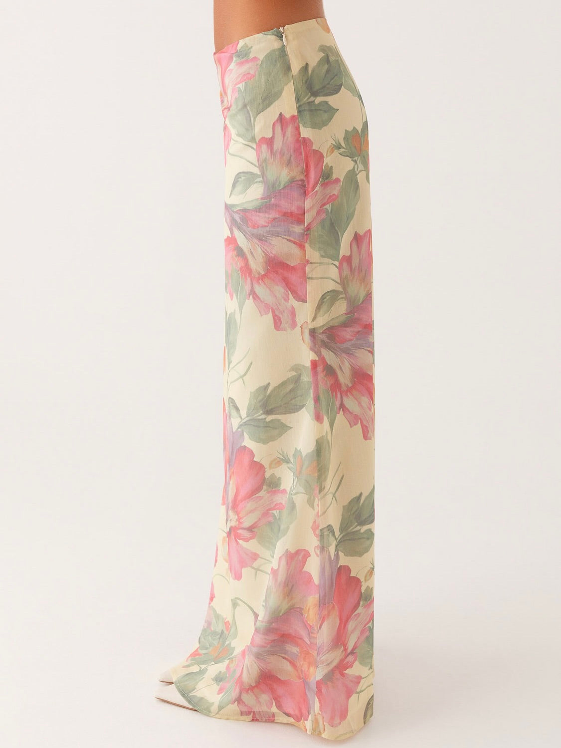 Soulful Low Rise Maxi Skirt - Yellow Peony
