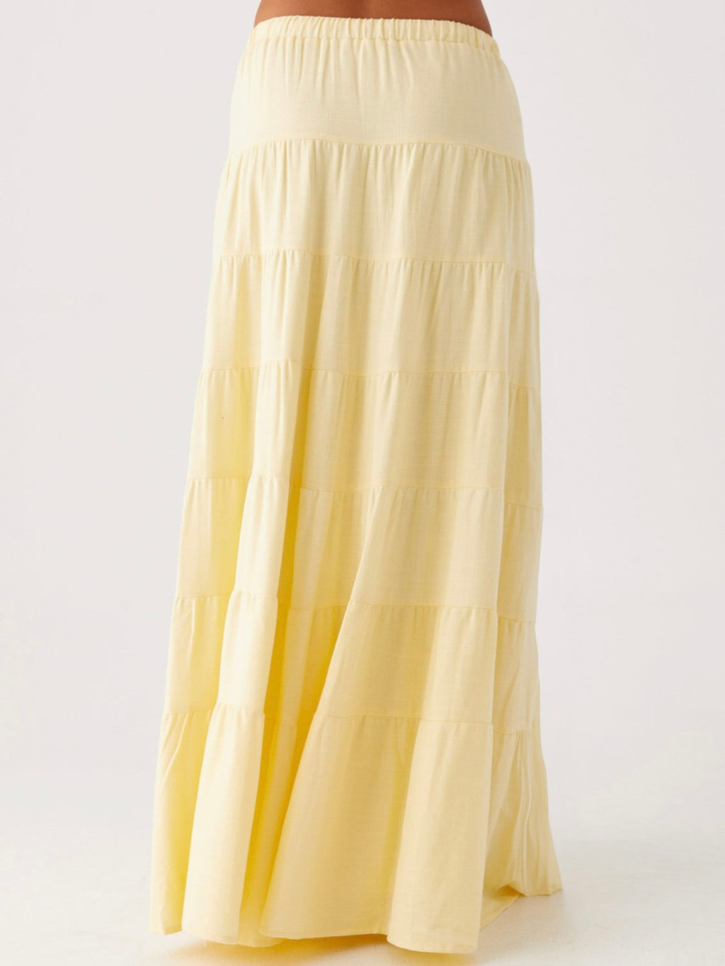 Mariella Linen Maxi Skirt - Yellow