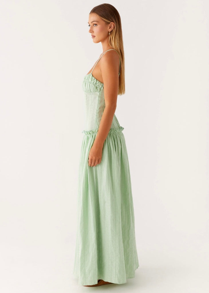 Jacinda Drop Waist Maxi Dress - Sage