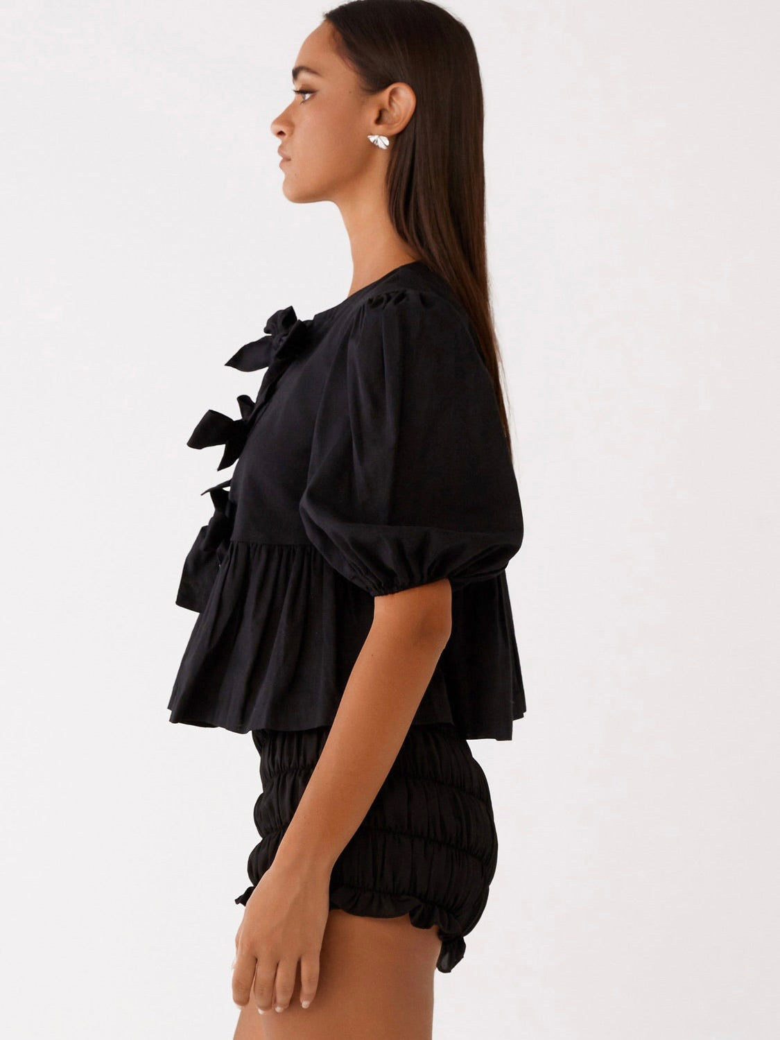 Western Wind Tie Top - Black