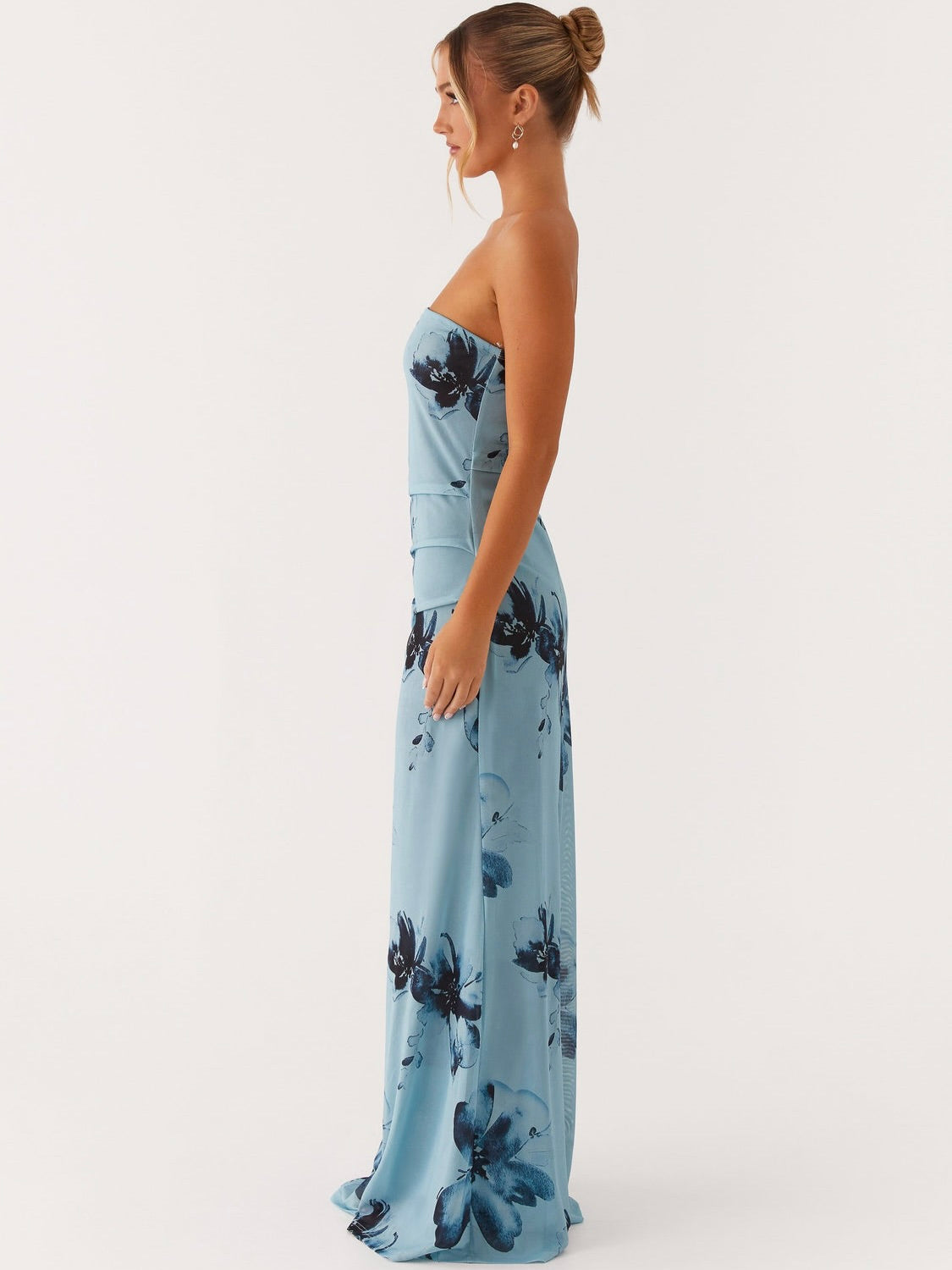 Field Of Dreams Maxi Dress - Blue Black Floral