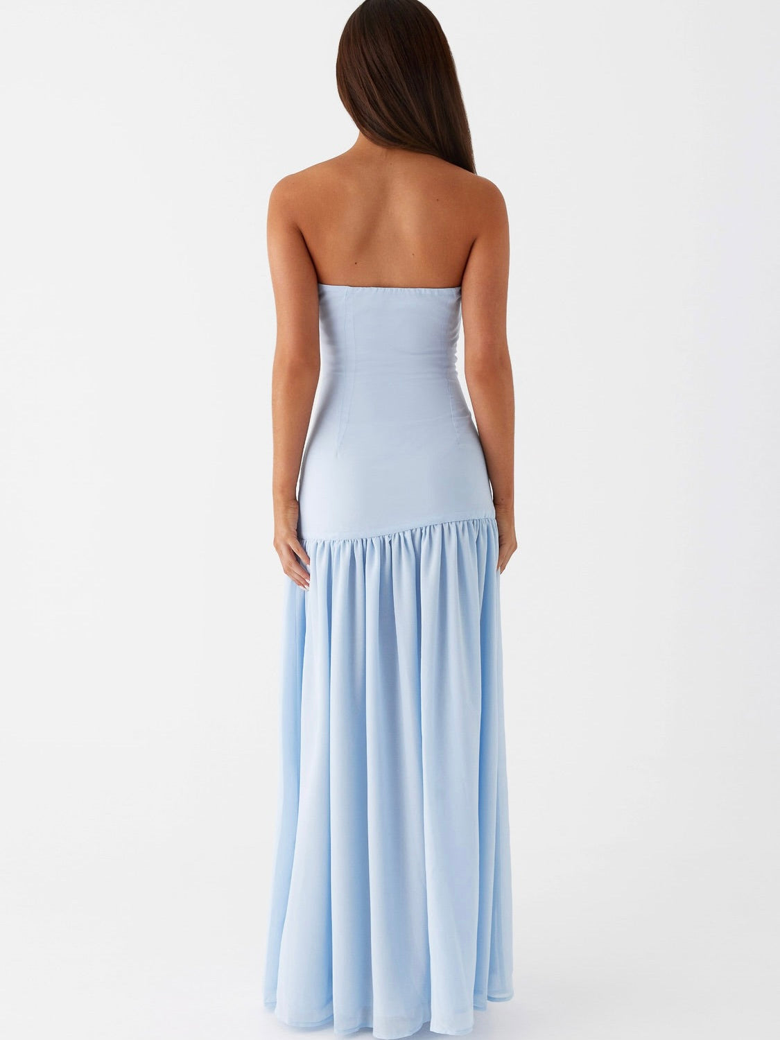 Eden Strapless Maxi Dress - Blue