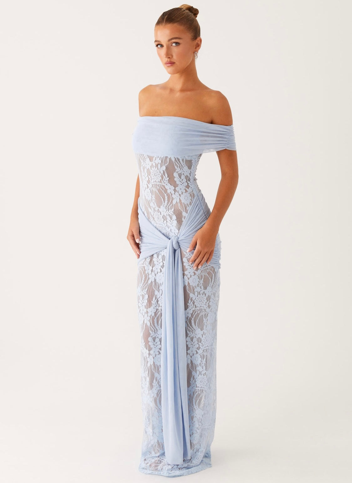 Gracie Twist Maxi Dress - Blue