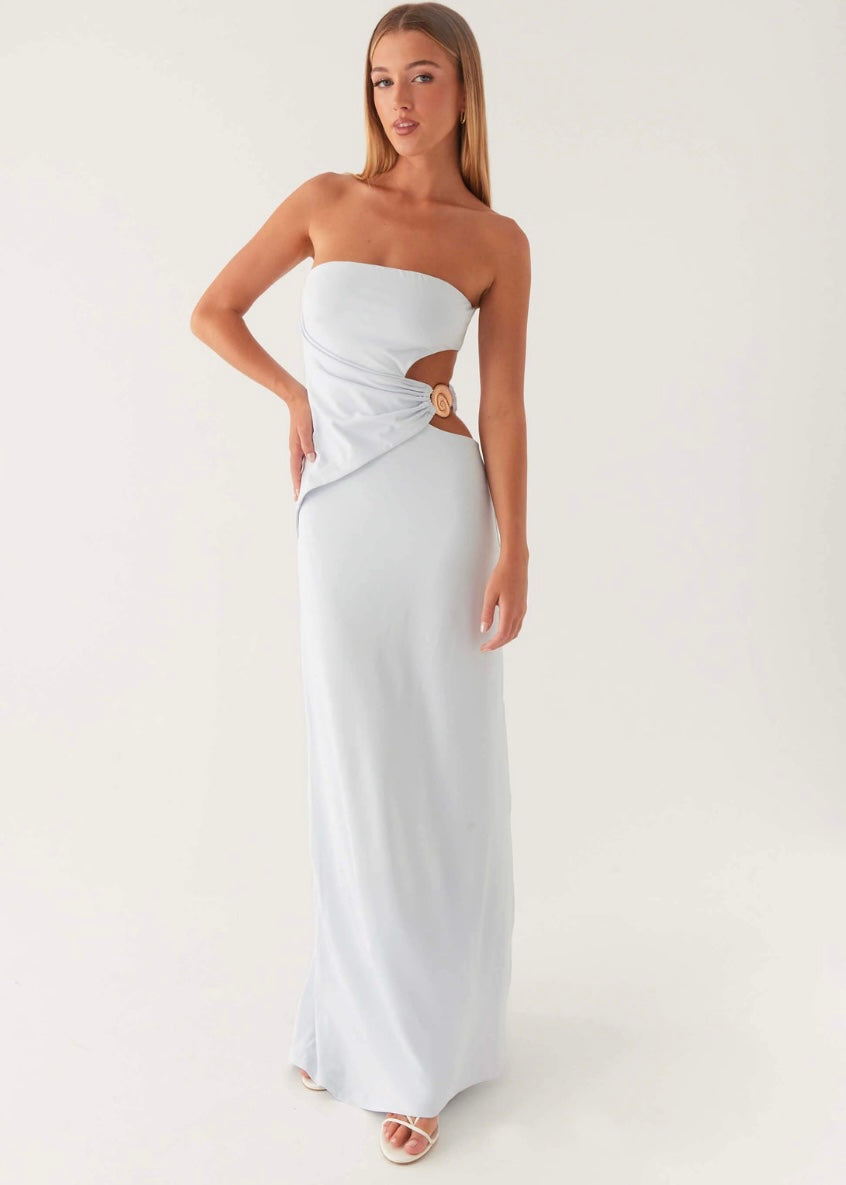 Anetta Maxi Dress - Pale Blue
