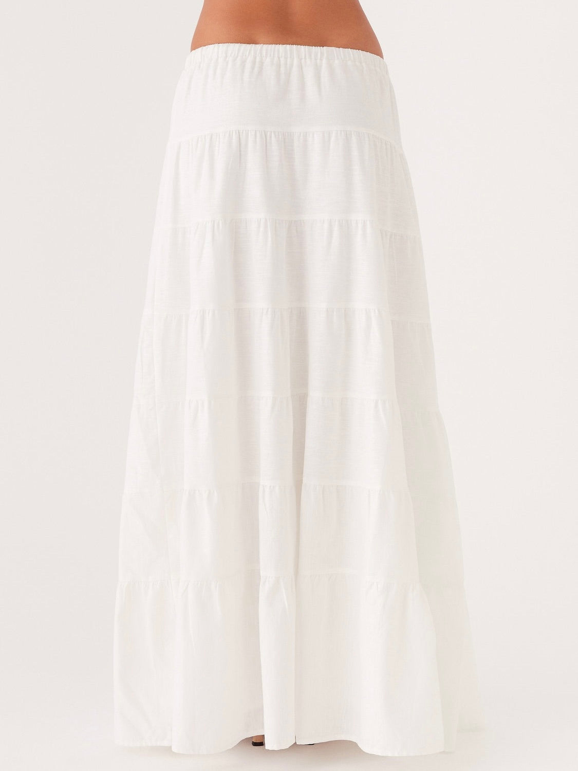 Mariella Linen Maxi Skirt - White