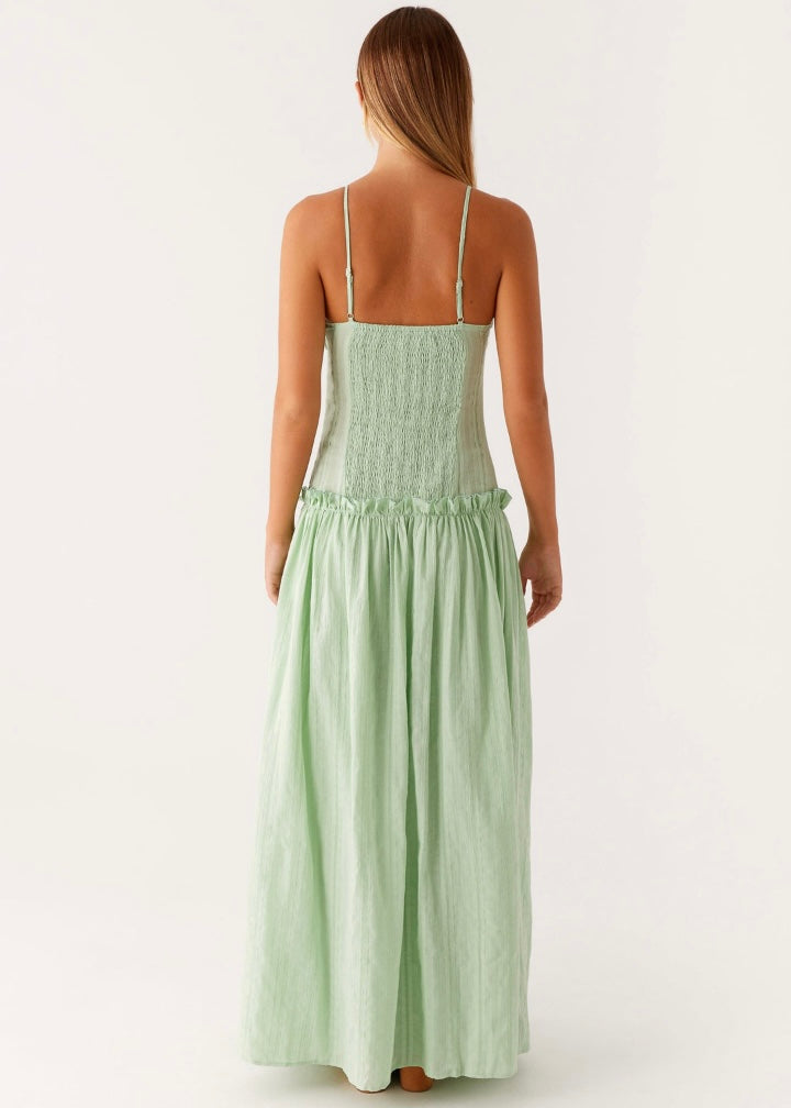 Jacinda Drop Waist Maxi Dress - Sage