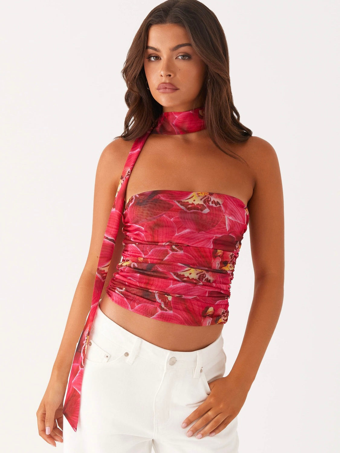 Hot Like Me Scarf Top - Orchid Pink