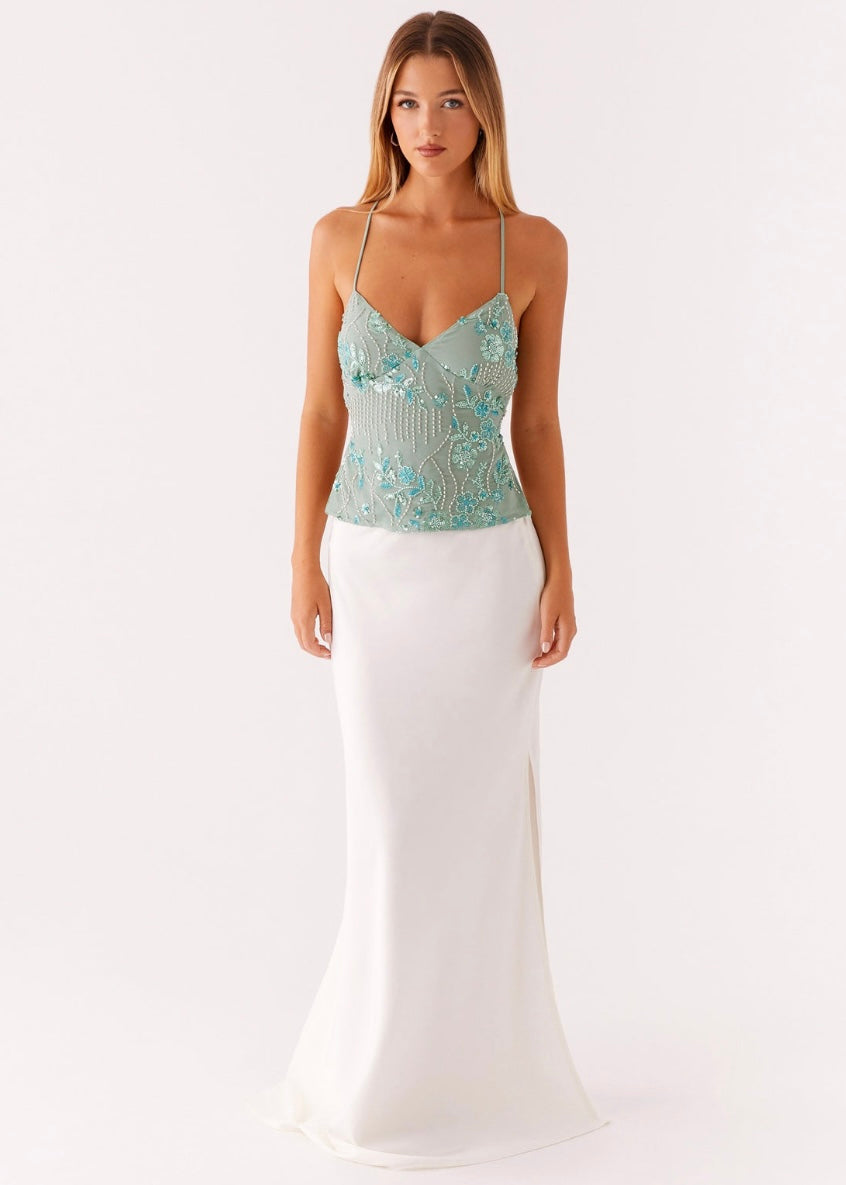 Kamilla Sequin Cami Top - Mint