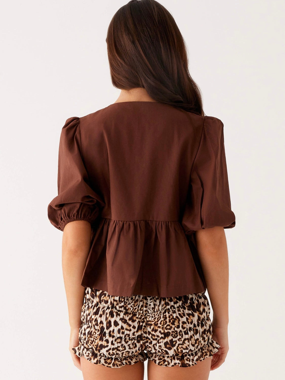 Western Wind Tie Top - Chocolate