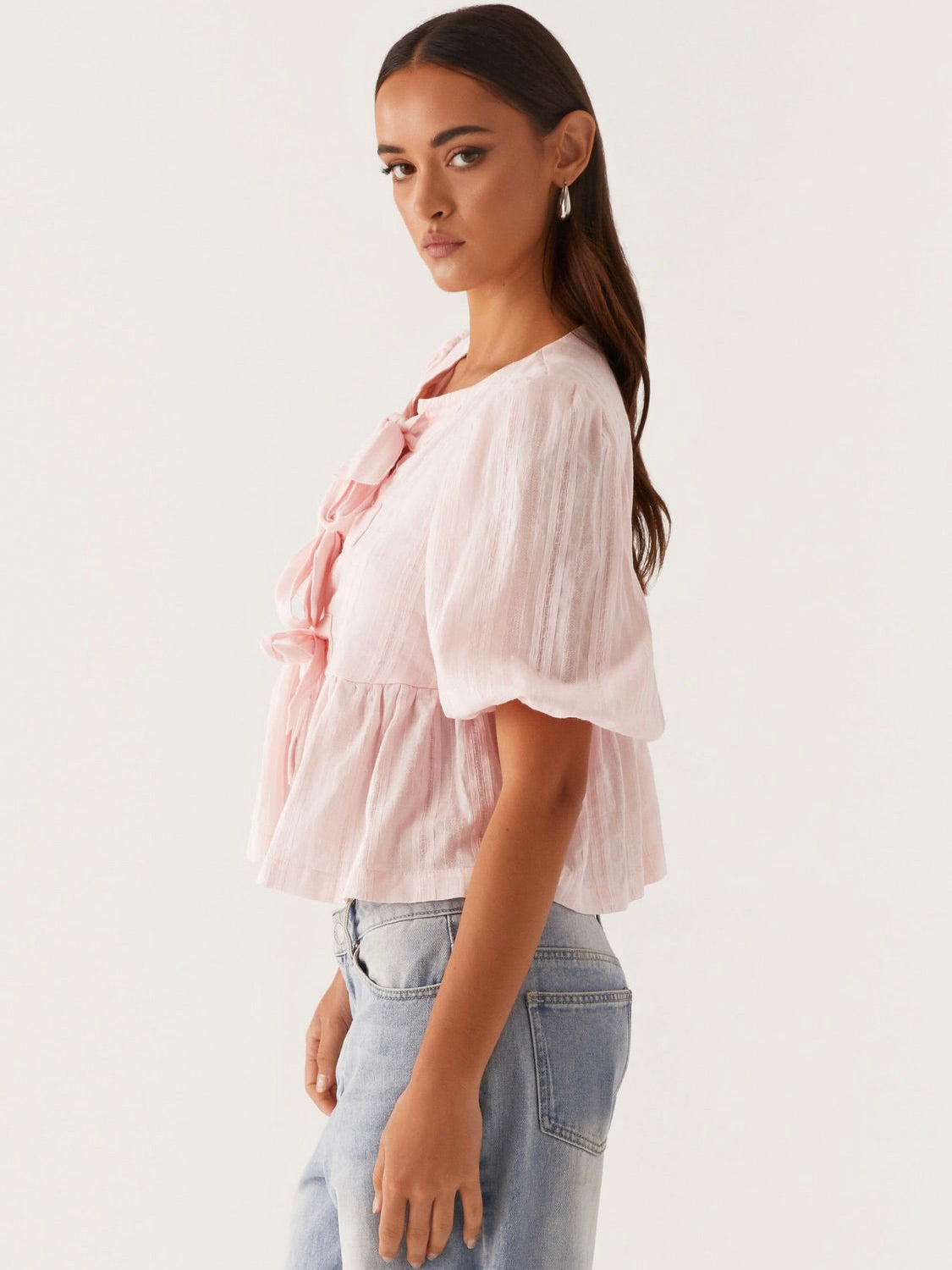Western Wind Tie Top - Pink