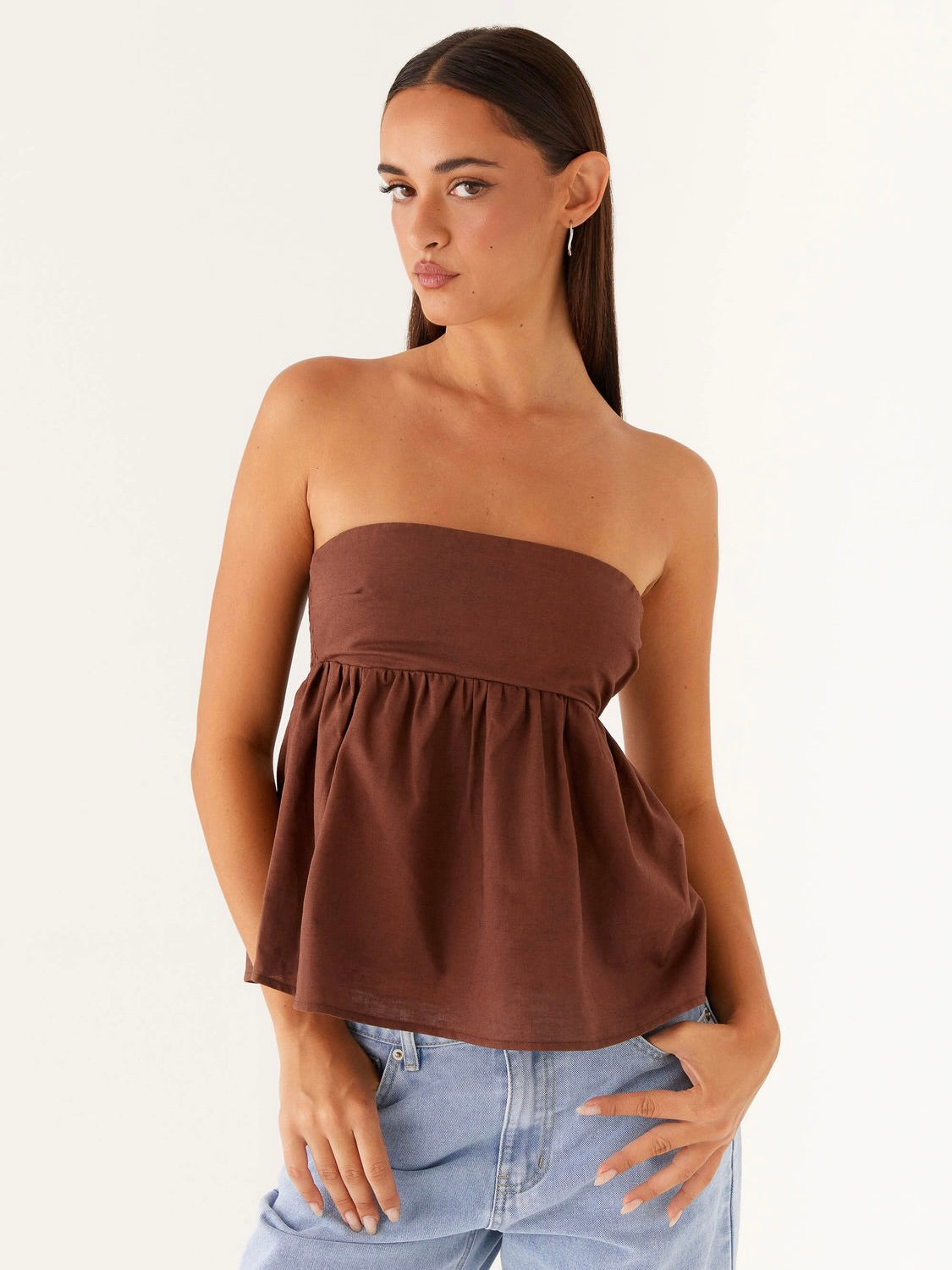 Cassie Tube Top - Brown
