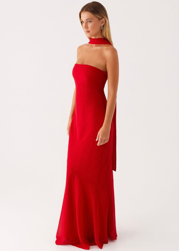 Under The Pagoda Maxi Dress - Red