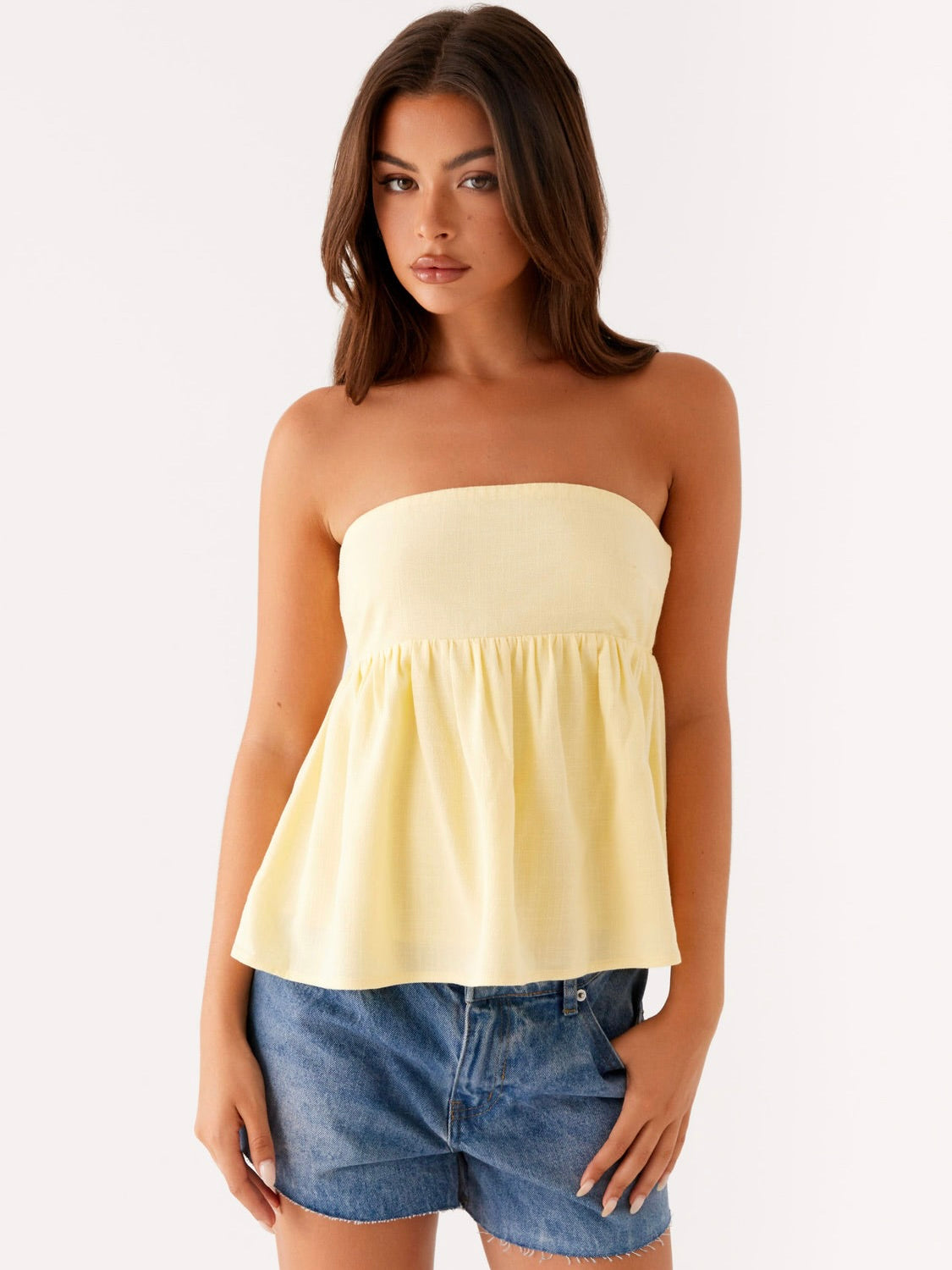 Cassie Tube Top - Yellow