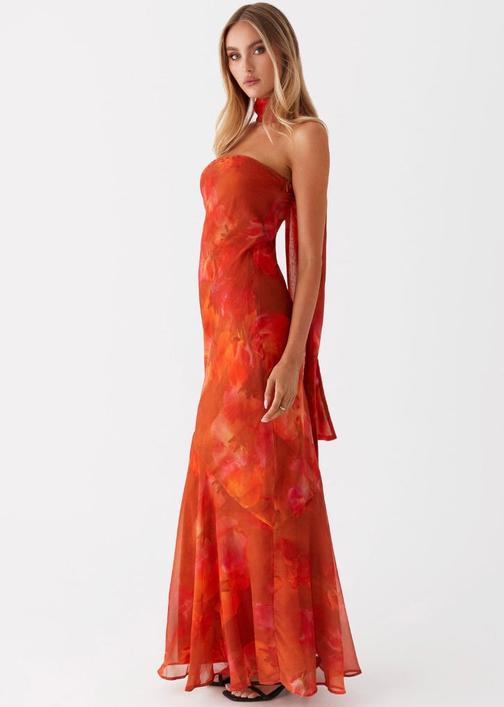 Under The Pagoda Maxi Dress - Amber