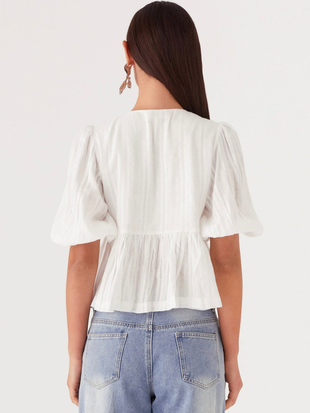 Western Wind Tie Top - White
