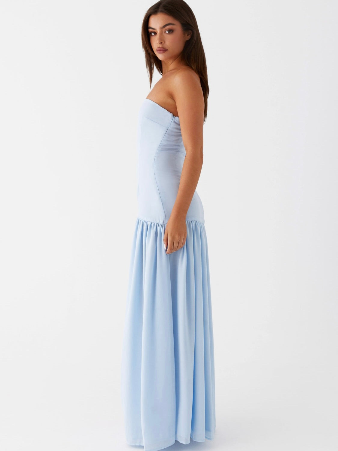 Eden Strapless Maxi Dress - Blue