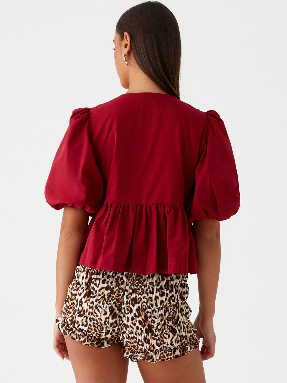 Western Wind Tie Top - Maroon