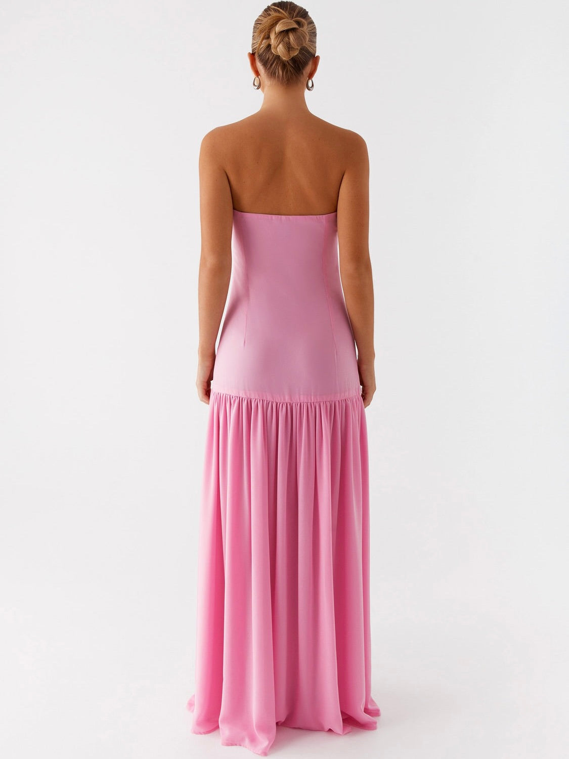 Eden Strapless Maxi Dress - Pink