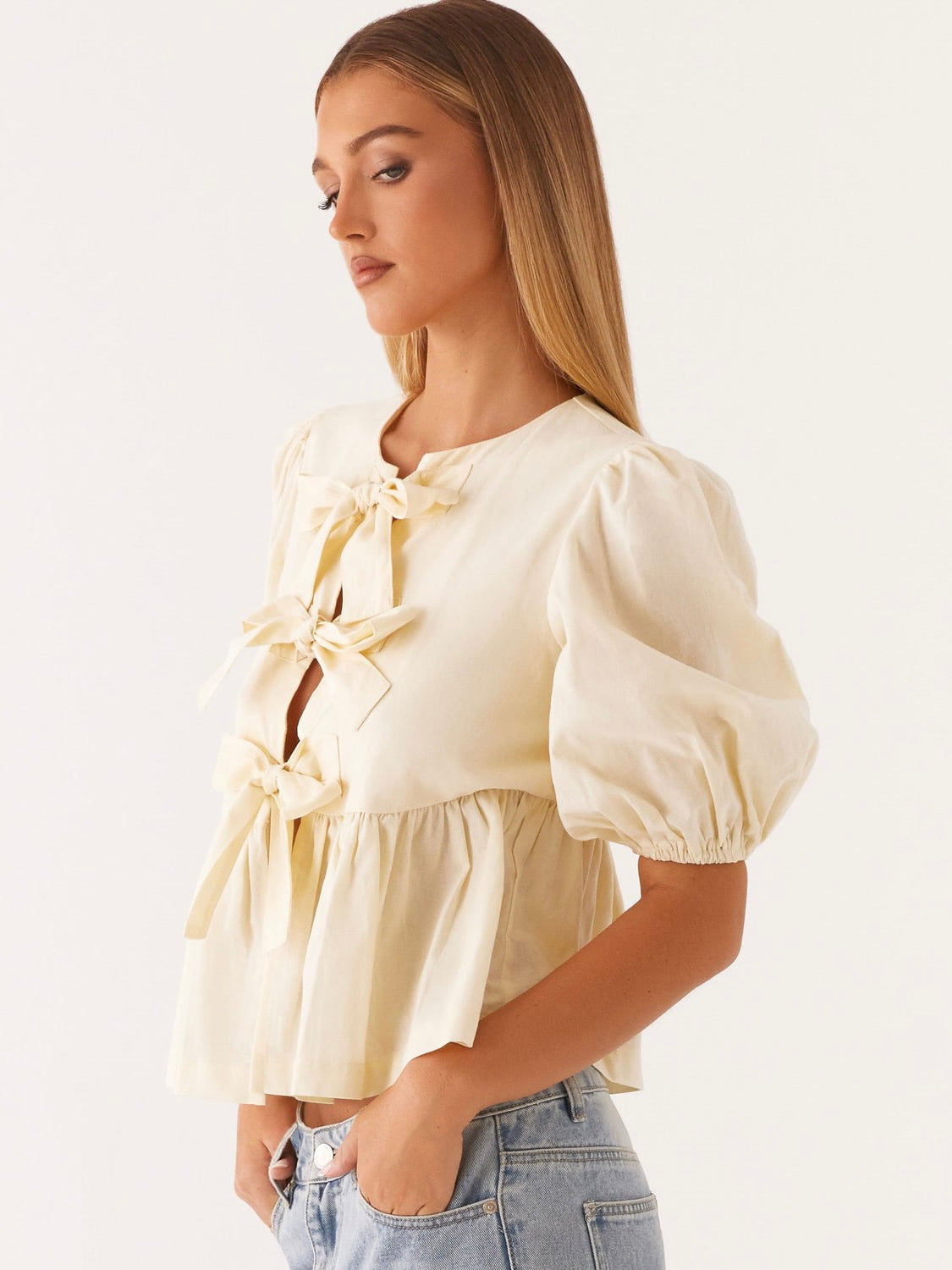 Western Wind Tie Top - Yellow
