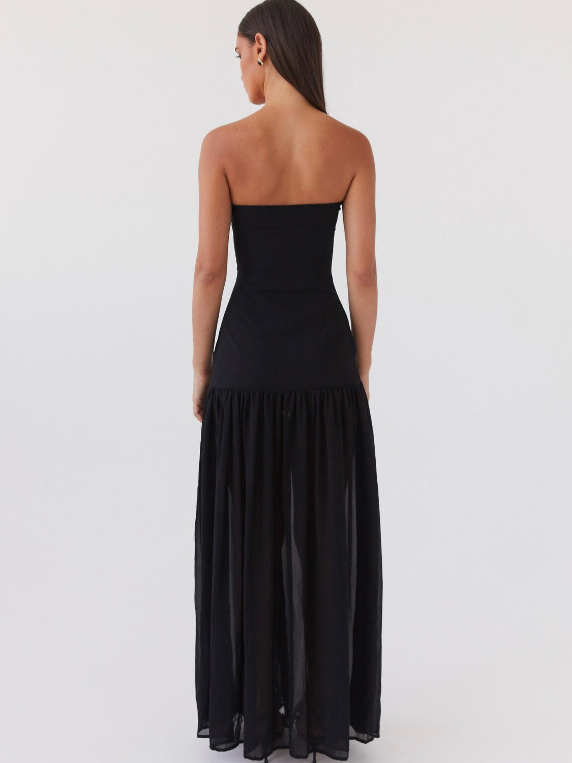 Eden Strapless Maxi Dress - Black