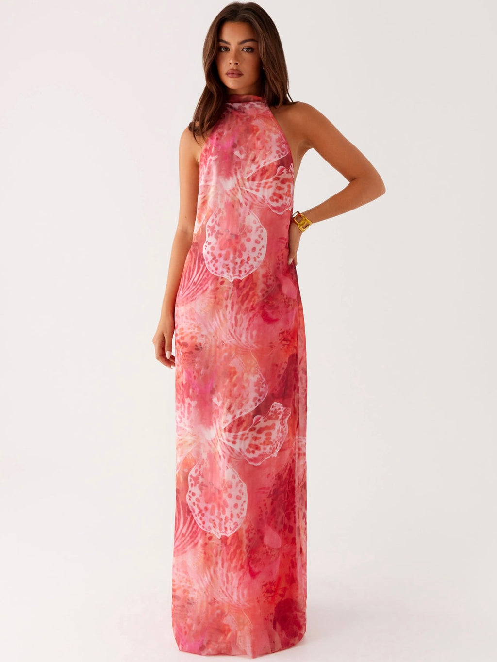California Maxi Dress - Flamingo Fling