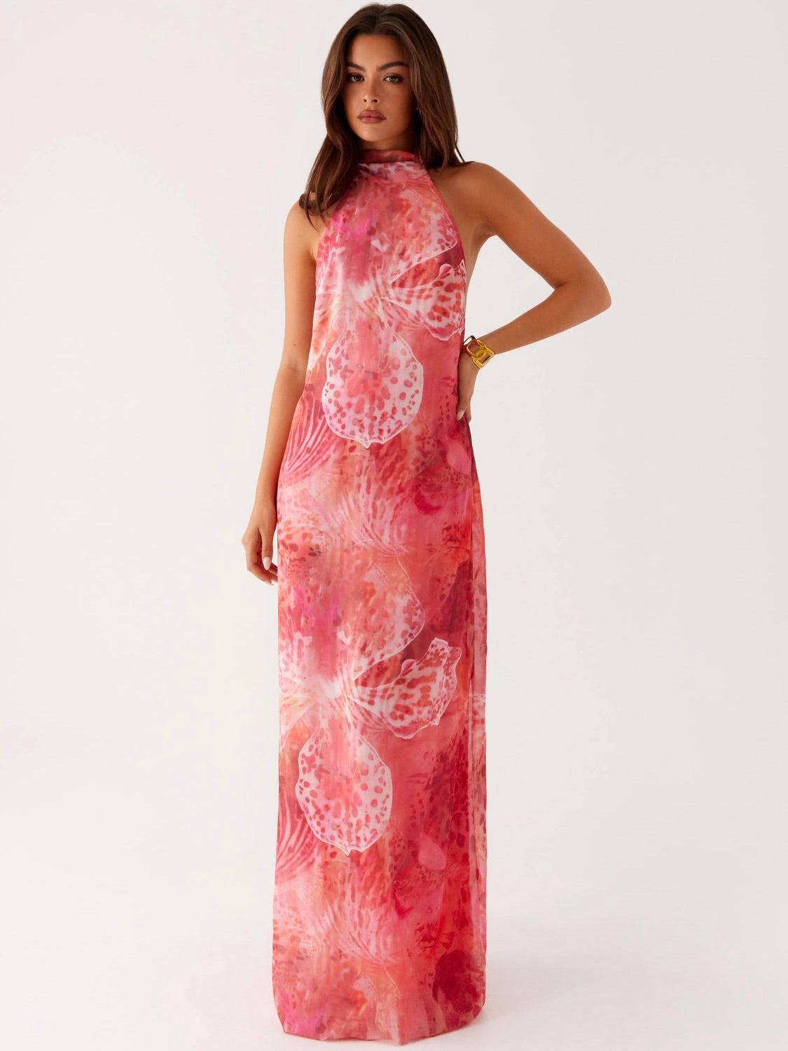 California Maxi Dress - Flamingo Fling
