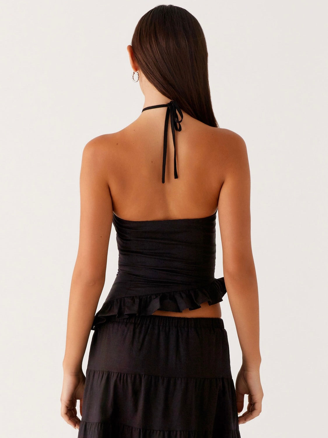 Mariella Linen Top - Black