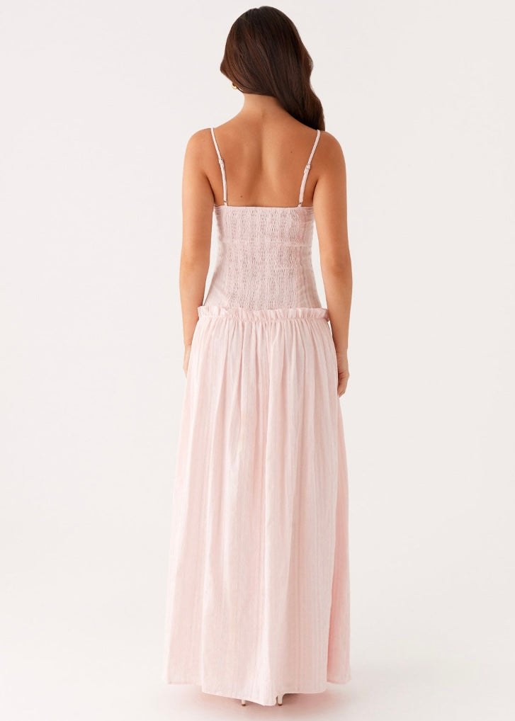 Jacinda Drop Waist Maxi Dress - Pink