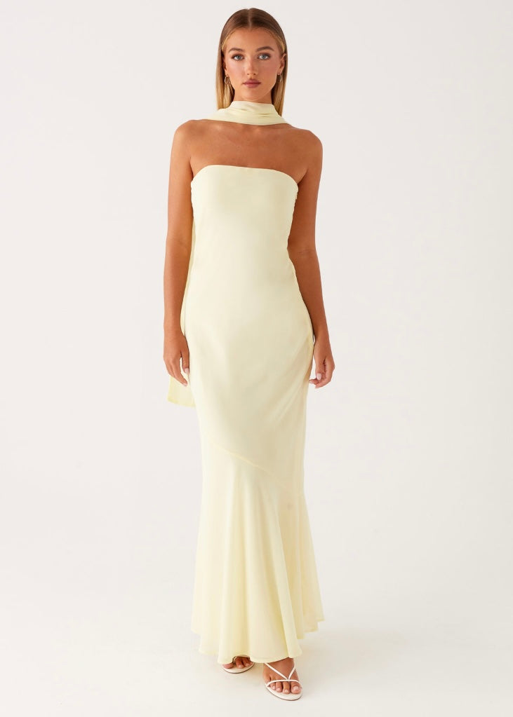 Under The Pagoda Maxi Dress - Yellow