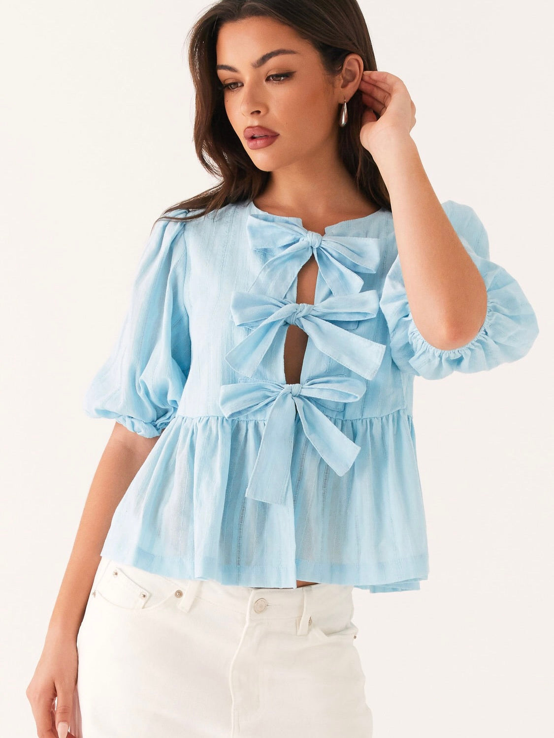 Western Wind Tie Top - Blue