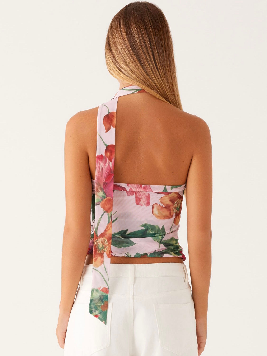 Hot Like Me Scarf Top - Pink Floral