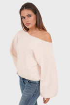 Aurora Off Shoulder Sweater - Pink