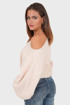 Aurora Off Shoulder Sweater - Pink
